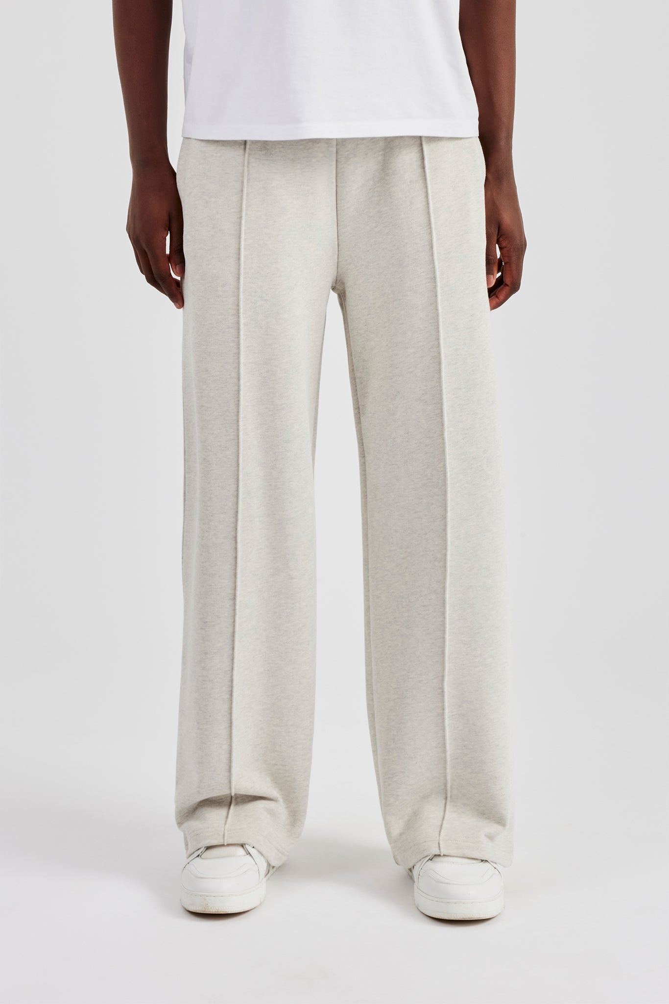 Straight Leg Jersey Trouser - Ash Grey